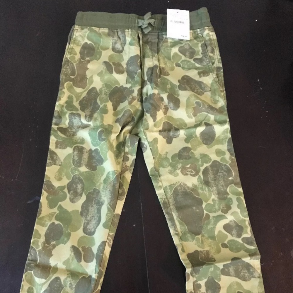 NWT J.crew crewcuts boys size 5 pull on camo pants